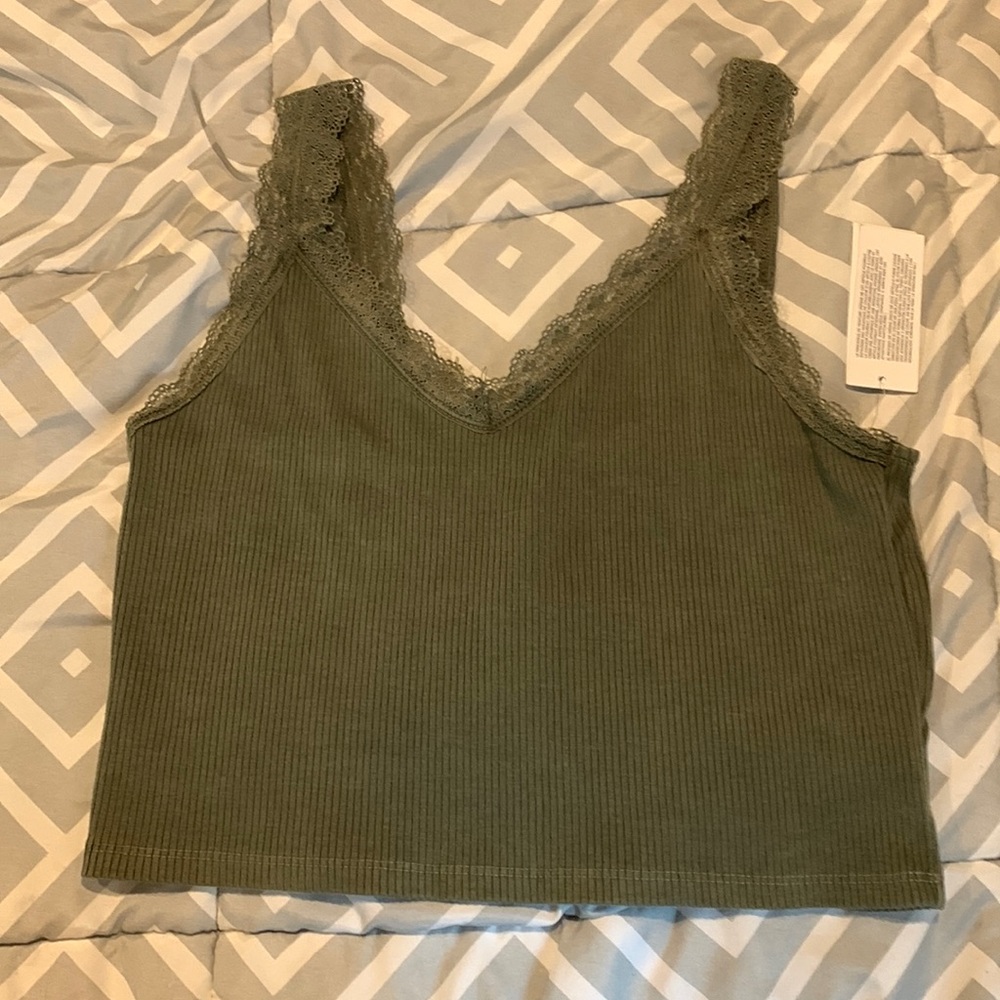 Lace strap Crop Top